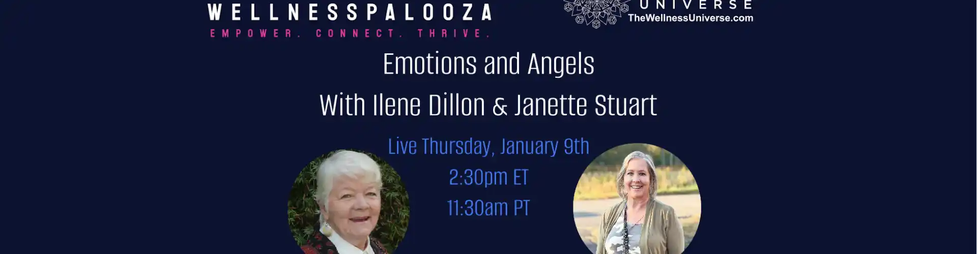 Wellnesspalooza 2025 与 Ilene Dillon 和 Janette Stuart 一起感受情绪和天使 - Online Class by The Wellness Universe